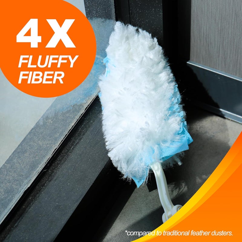 LANARP 35 Duster Refills for Swiffer, Duster Refills Kit with & 2 Handle for Cleaning Home & Car, Heavy Duty Multi Surface for Office, Blinds, Ceiling Fans, Furniture - Image 3